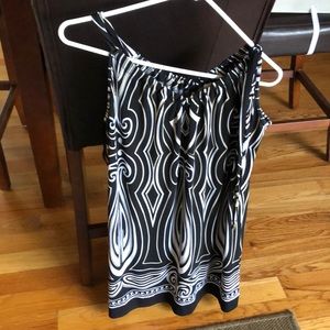 Black, white and gold summer dress